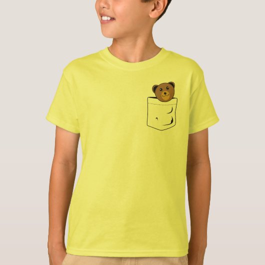 ポケットの中のクマ Tシャツ (正面)