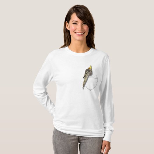 ポケットの中のコッカティエル Tシャツ (正面フル)