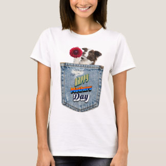 ポケットの中の子犬Tシャツ Tシャツ