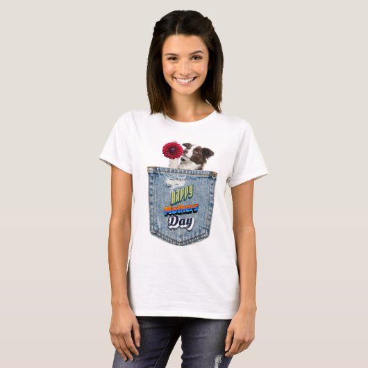 ポケットの中の子犬Tシャツ Tシャツ (正面フル)