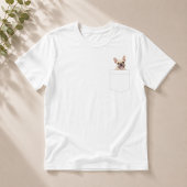 ポケットの中の犬|カスタムペット写真 Tシャツ