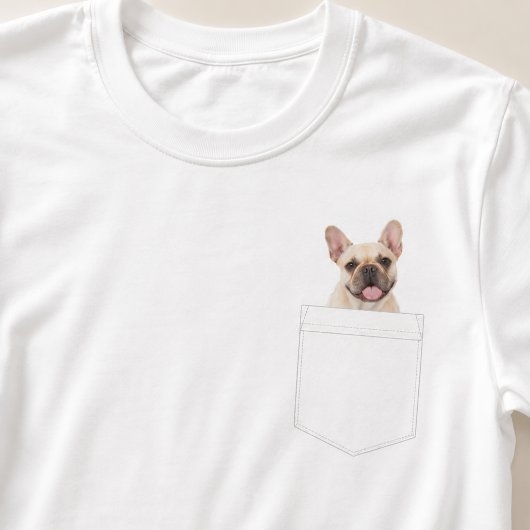 ポケットの中の犬|カスタムペット写真 Tシャツ