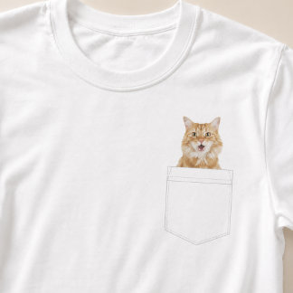 ポケットの中の猫｜オーダーメイドペット写真 Tシャツ