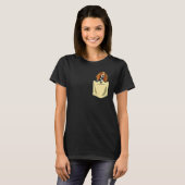 ポケットの子犬の中の犬 Tシャツ (正面フル)