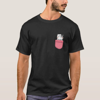ポケットの子猫 かわいいポケットの仔猫スウェット Tシャツ