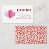 ポケットの抱擁 |水彩ハート ノートカード (正面/裏面)