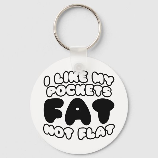 ポケットは平らにしないのが好きだ キーホルダー (正面)