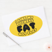 ポケットは平らにしないのが好きだ 楕円形シール (封筒)