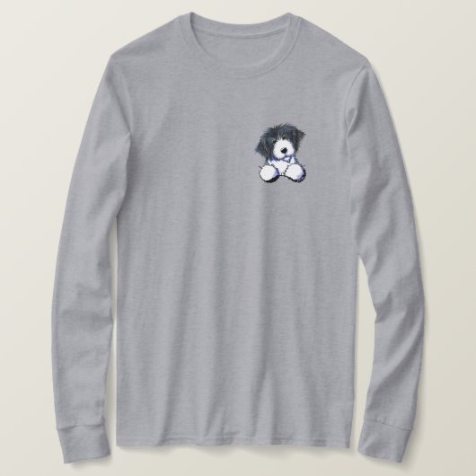 ポケットひげコリー Tシャツ (デザイン正面)