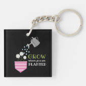 ポケットを植えた場所で成長す感動的る キーホルダー (裏面)