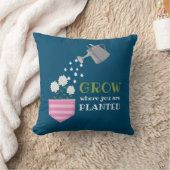 ポケットを植えた場所で成長す感動的る クッション (ブランケット)