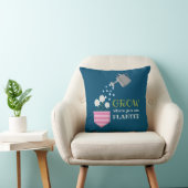 ポケットを植えた場所で成長す感動的る クッション (椅子)