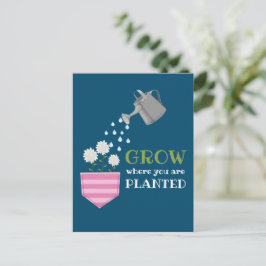 ポケットを植えた場所で成長す感動的る ポストカード