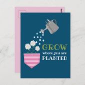 ポケットを植えた場所で成長す感動的る ポストカード (正面/裏面)