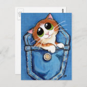 ポケットアートポストカードにジンジャーキットン ポストカード (正面/裏面)