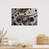 ポケットウォッチのテクスチャの機能 ポスター (キッチン)