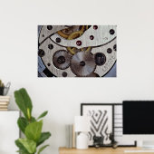 ポケットウォッチのテクスチャの機能 ポスター (ホームオフィス)