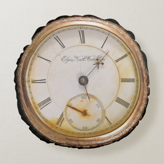 ポケットウォッチラウンド装飾用クッション ラウンドクッション (正面)