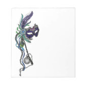 ポケットウォッチ付きマルディグラスマスク ノートパッド (正面)