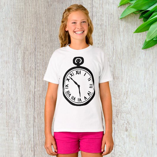 ポケットウォッチ ガールズTシャツ Tシャツ