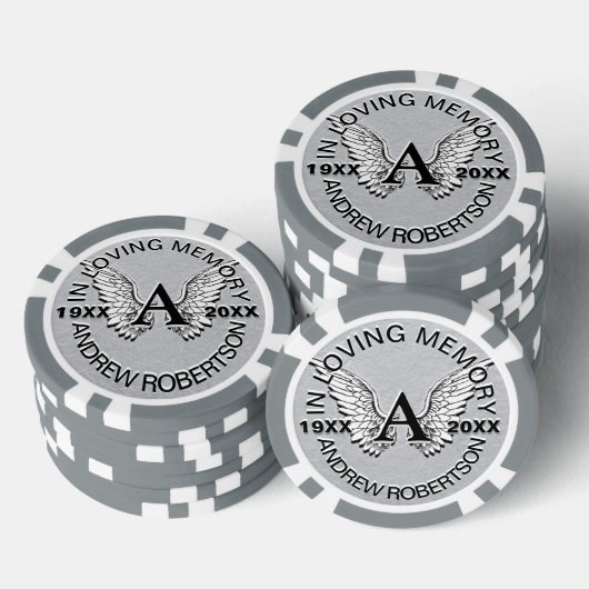 ポケットエンジェルモノグラムレターエンジェルウィングス ポーカーチップ (積み重ね)