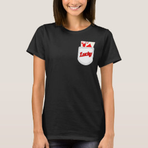 ポケットエーストランプのポーカーカード&トランプのポーカープレイヤー賭博 Tシャツ