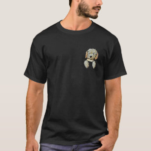 ポケットカワイトゴールデンドルドッグペット動物愛好家 Tシャツ