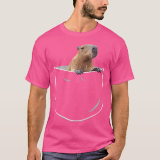 ポケットキャピバラおもしろいキャピバラインポケット Tシャツ