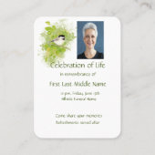 ポケットキープサク記念《鳥》アメリカゴガラ自然バードアート 名刺 (裏面)