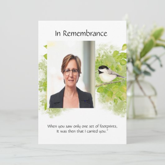 ポケットキープサク記念《鳥》アメリカゴガラ自然バードアート 招待状 (スタンド正面)