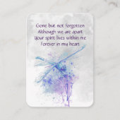 ポケットキープサケメモリアルメモリアルドラゴンフライ 名刺 (正面)