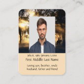 ポケットキープサケメモリアルモーニングサンシャインホース 名刺 (裏面)