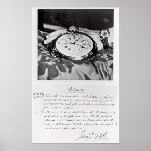 ポケットクロノメーターのファクシミリ ポスター (正面)