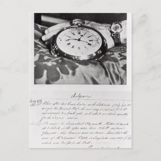 ポケットクロノメーターのファクシミリ ポストカード (正面)