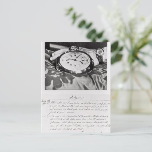 ポケットクロノメーターのファクシミリ ポストカード (スタンド正面)