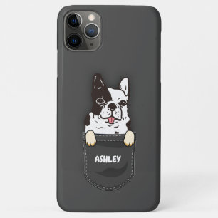 ポケットサイズのフレンチブルドッグ かわいい犬のペットオーナー iPhone 11 PRO MAXケース