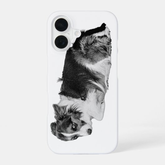ポケットサイズの子犬の目 iPhone 16ケース (裏面)