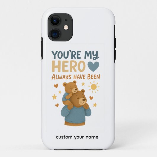 ポケットサイズの愛 "あなたは僕のヒーロー" パパ用 Case-Mate iPhoneケース (裏面)