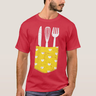 ポケットシェフレストランフード料理料理趣味 Tシャツ