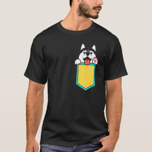 ポケットシベリアのハスキー Tシャツ