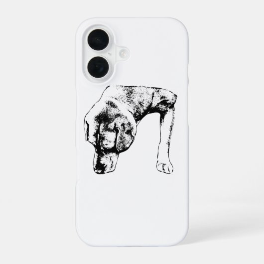 ポケットスカウト、落ち着いた子犬 iPhone 16ケース (裏面)