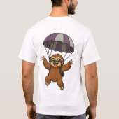 ポケットスロート&パープルシルバーパラシュートスロートバック Tシャツ (裏面)