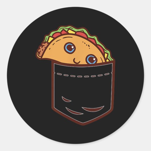 ポケットタコ火曜日シンコデマヨメキシコ食品食品 ラウンドシール (正面)