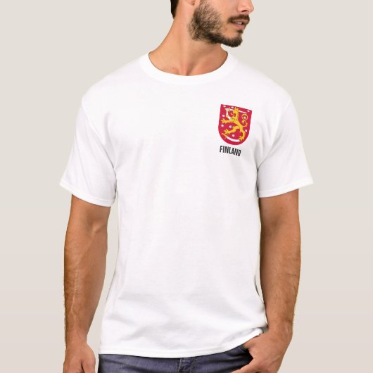 ポケットデザインフィンランドの紋章付き外衣 Tシャツ (正面)