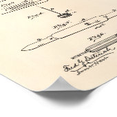 ポケットナイフ1893特許アート古いピーパー ポスター (角)