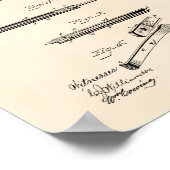 ポケットナイフ1893特許アート古いピーパー ポスター (角)