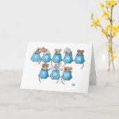 ポケットネズミサンキューカード カード (黄色い花)