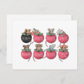 ポケットネズミ-新学期はがき ポストカード (正面/裏面)