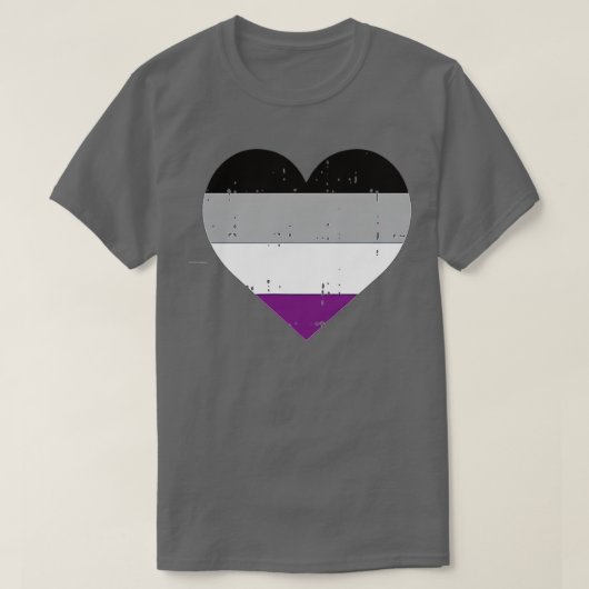 ポケットハートおもしろいLGB無性フラグプライドのサポート Tシャツ (デザイン正面)