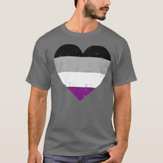 ポケットハートおもしろいLGB無性フラグプライドのサポート Tシャツ
